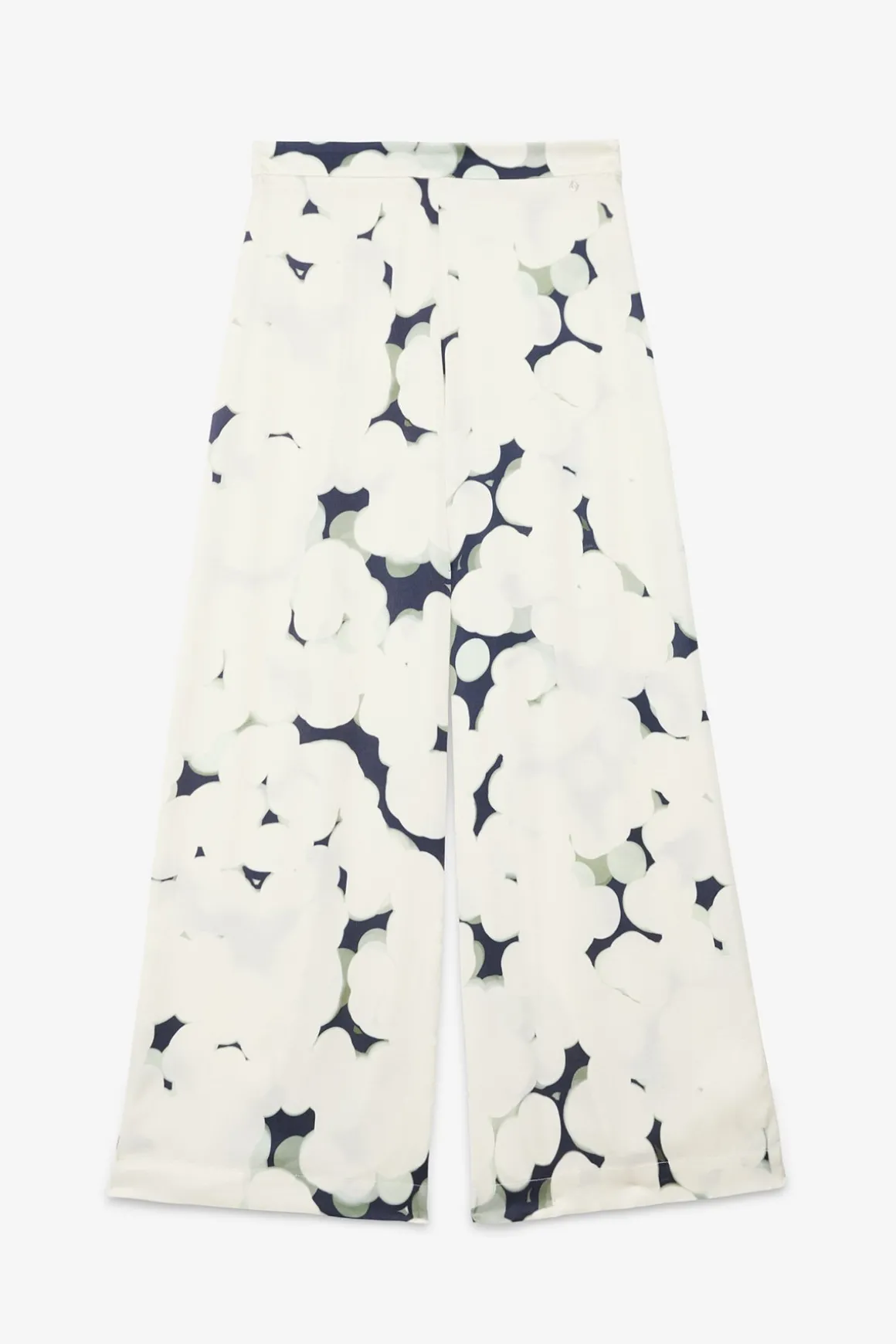 Pantalon large en viscose imprimée