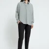Pantalon longueur cheville en popeline