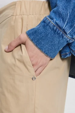 Pantalon longueur cheville en popeline