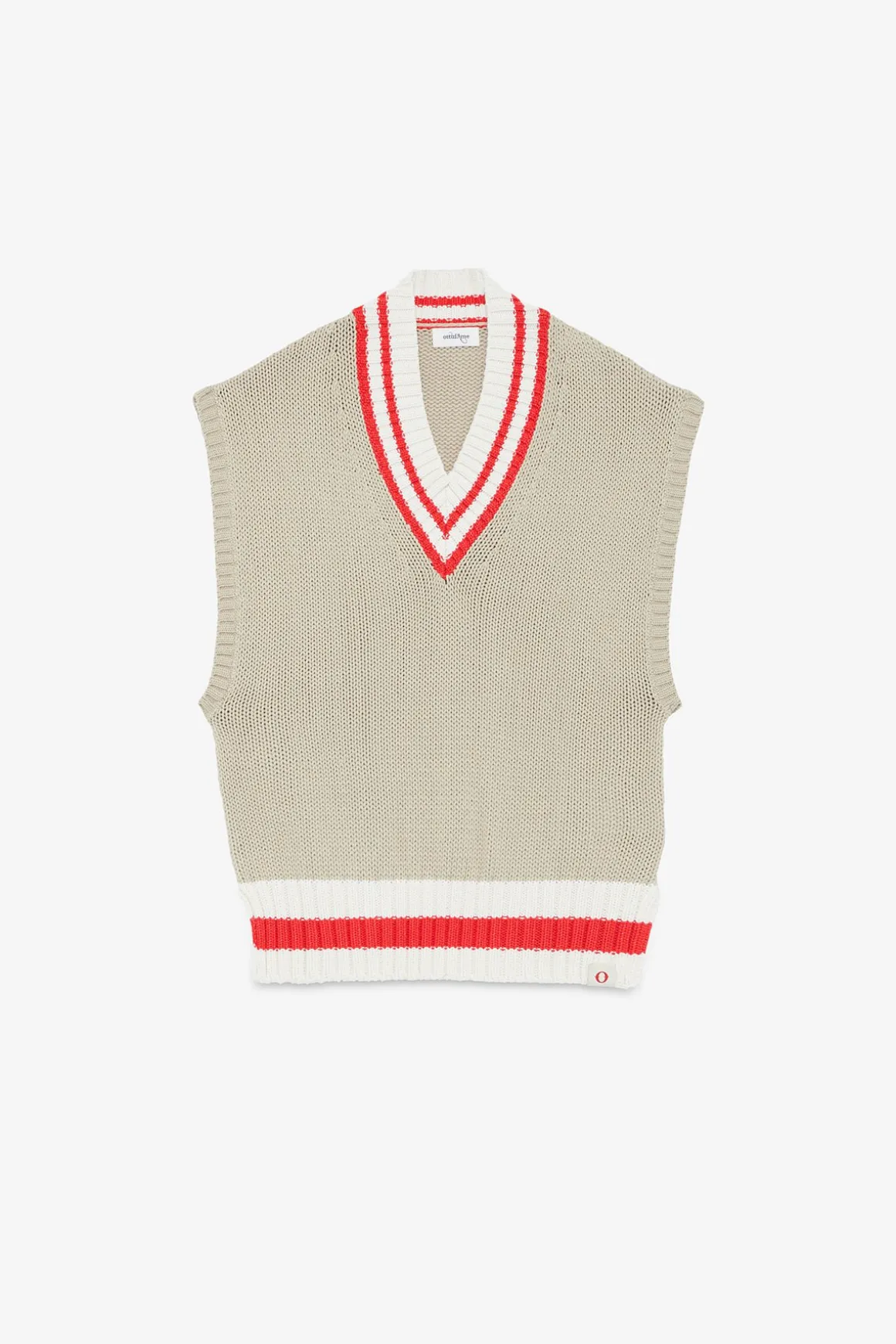 Pull sans manches tricoté