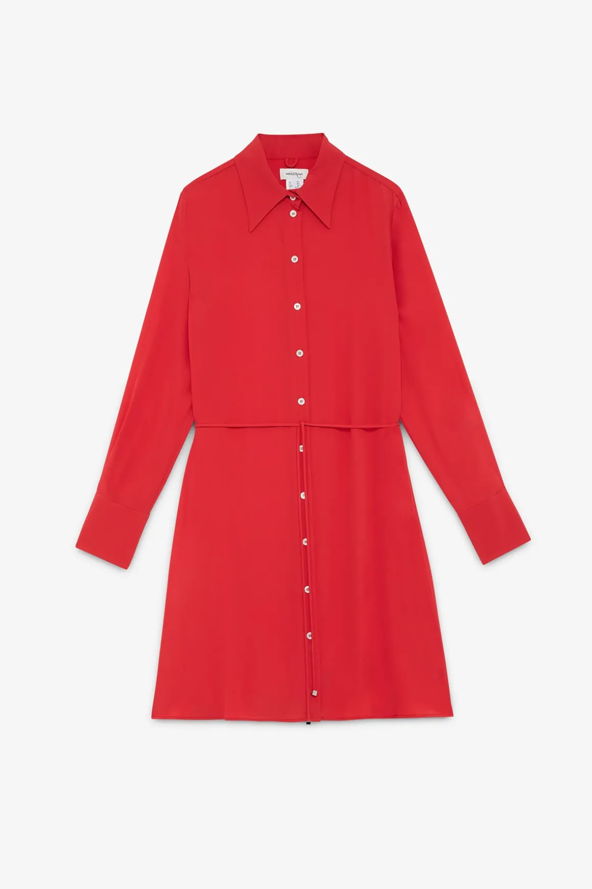 Robe chemisier courte en soie mélangée