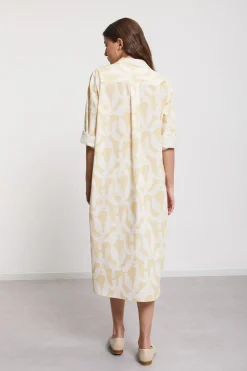 Robe chemisier en popeline imprimée