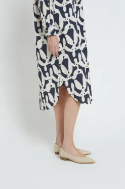 Robe chemisier en popeline imprimée