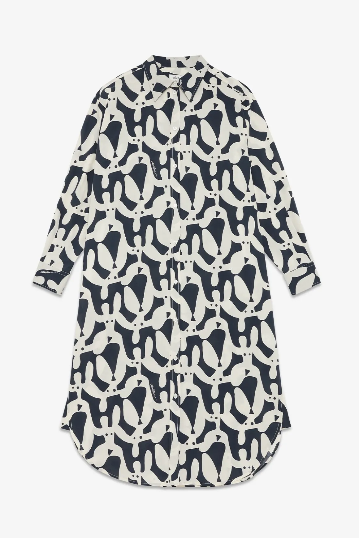 Robe chemisier en popeline imprimée