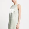Robe courte en lin et viscose