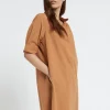 Robe courte en popeline