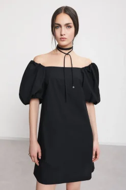 Robe courte en popeline