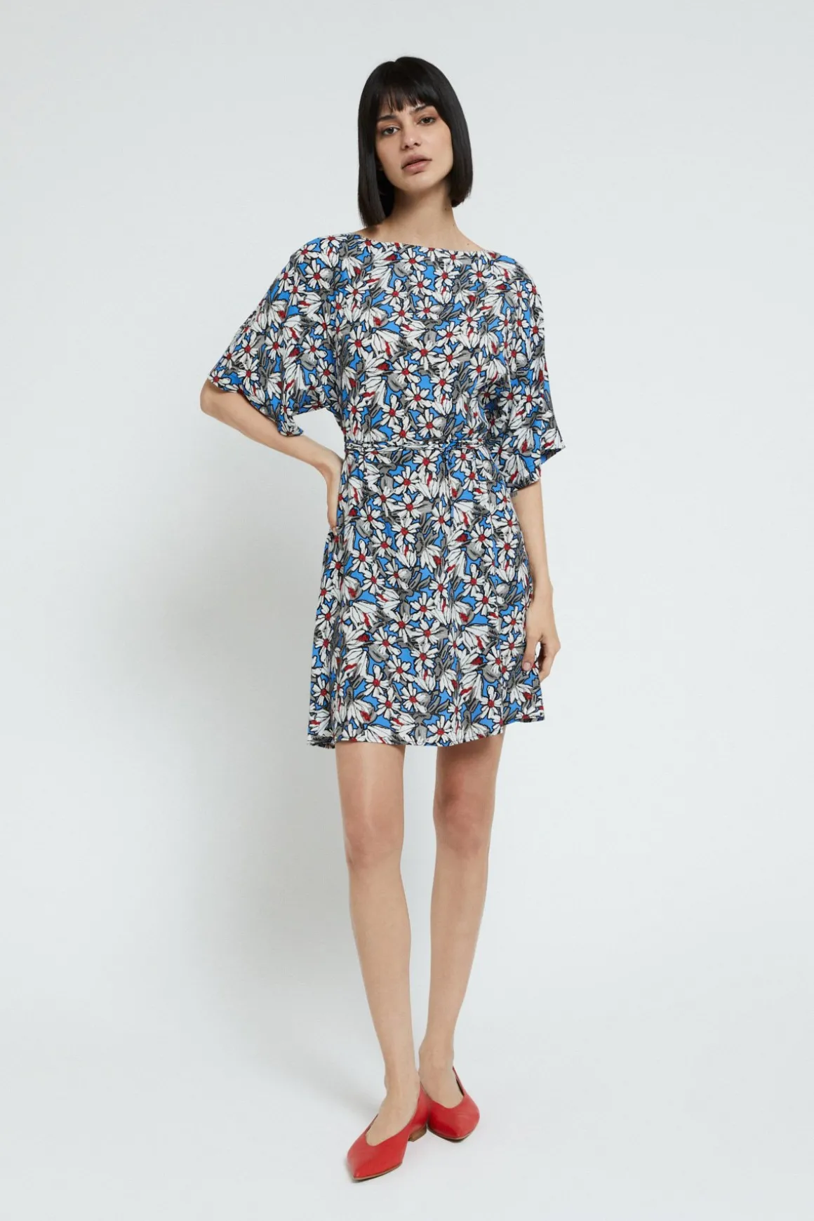 Robe courte en viscose
