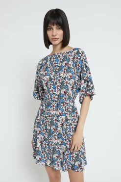 Robe courte en viscose