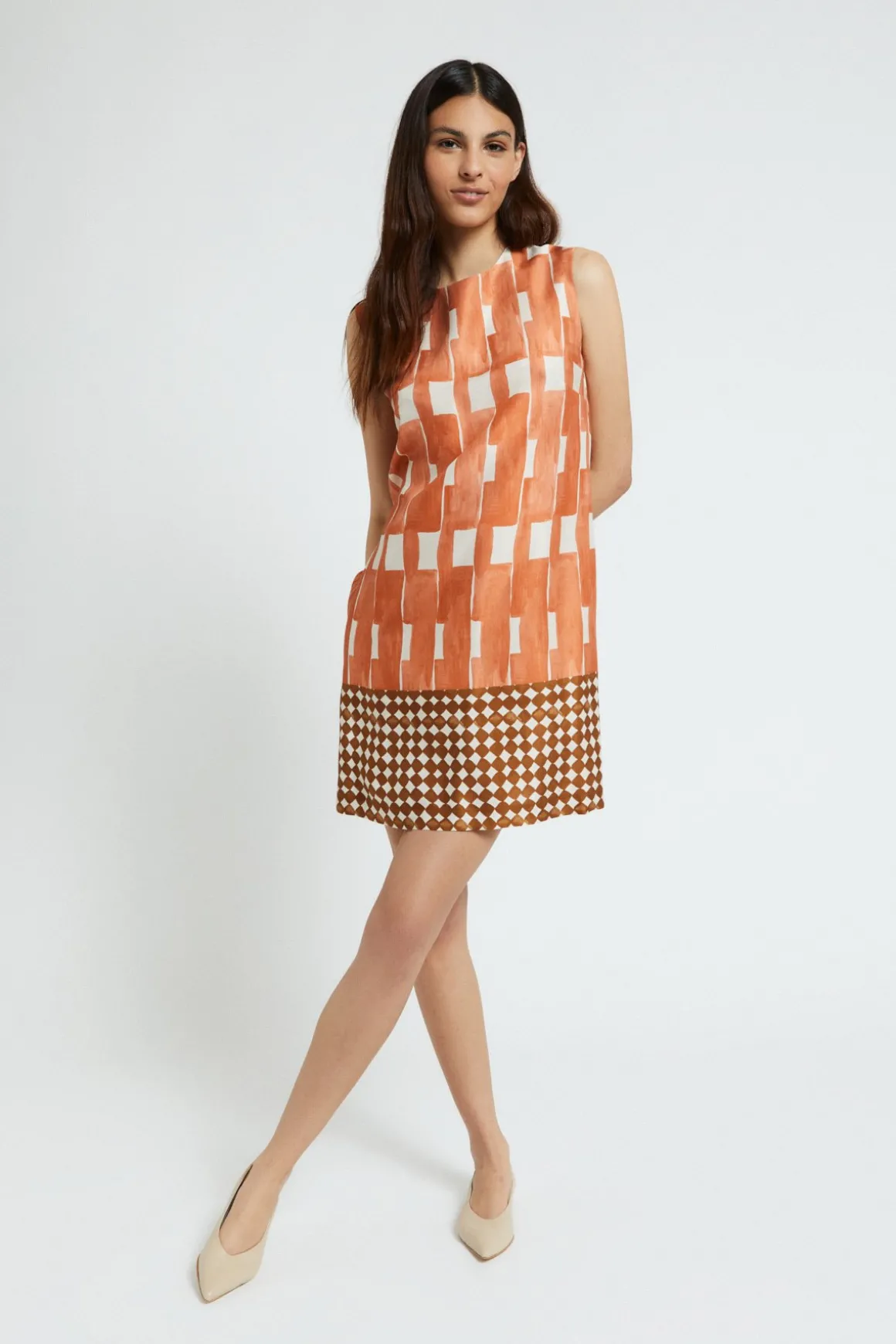 Robe courte en viscose