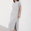 Robe longue avec fente