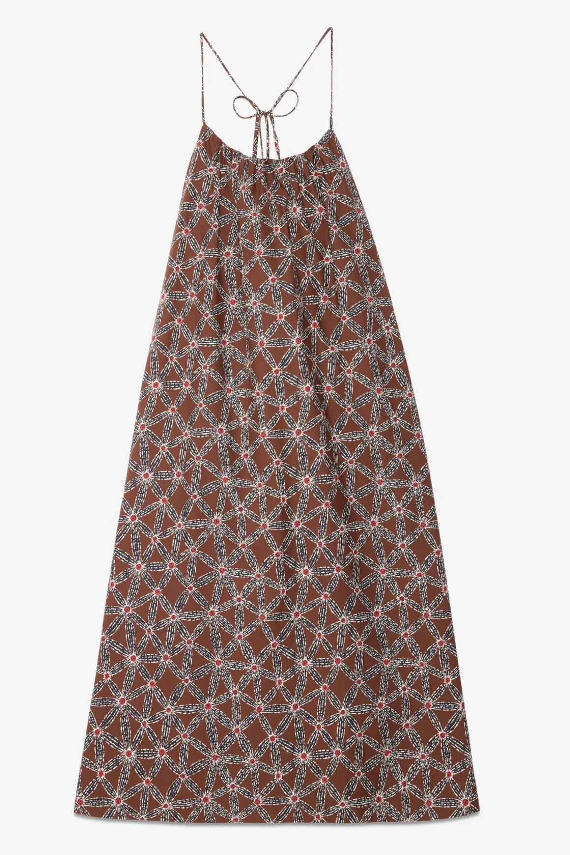 Robe longue en coton imprimé