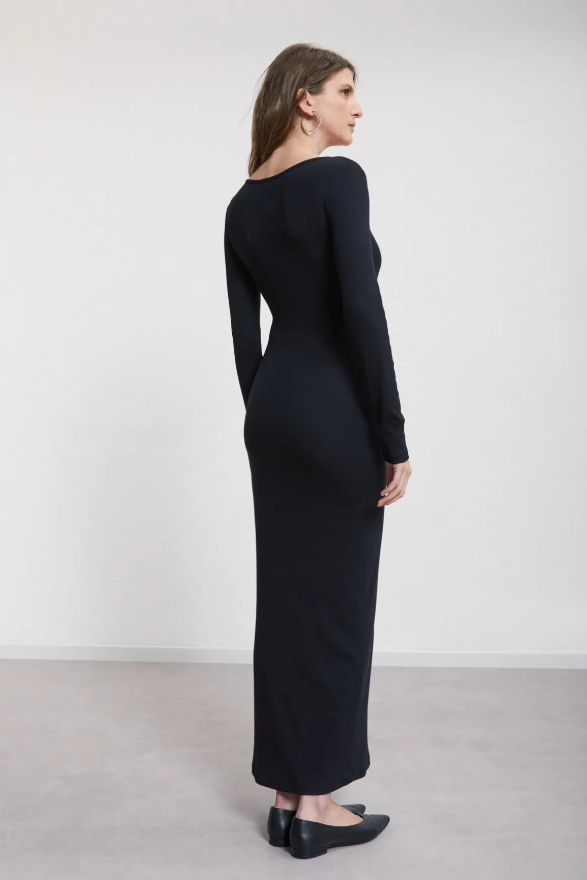 Robe longue en coton modal
