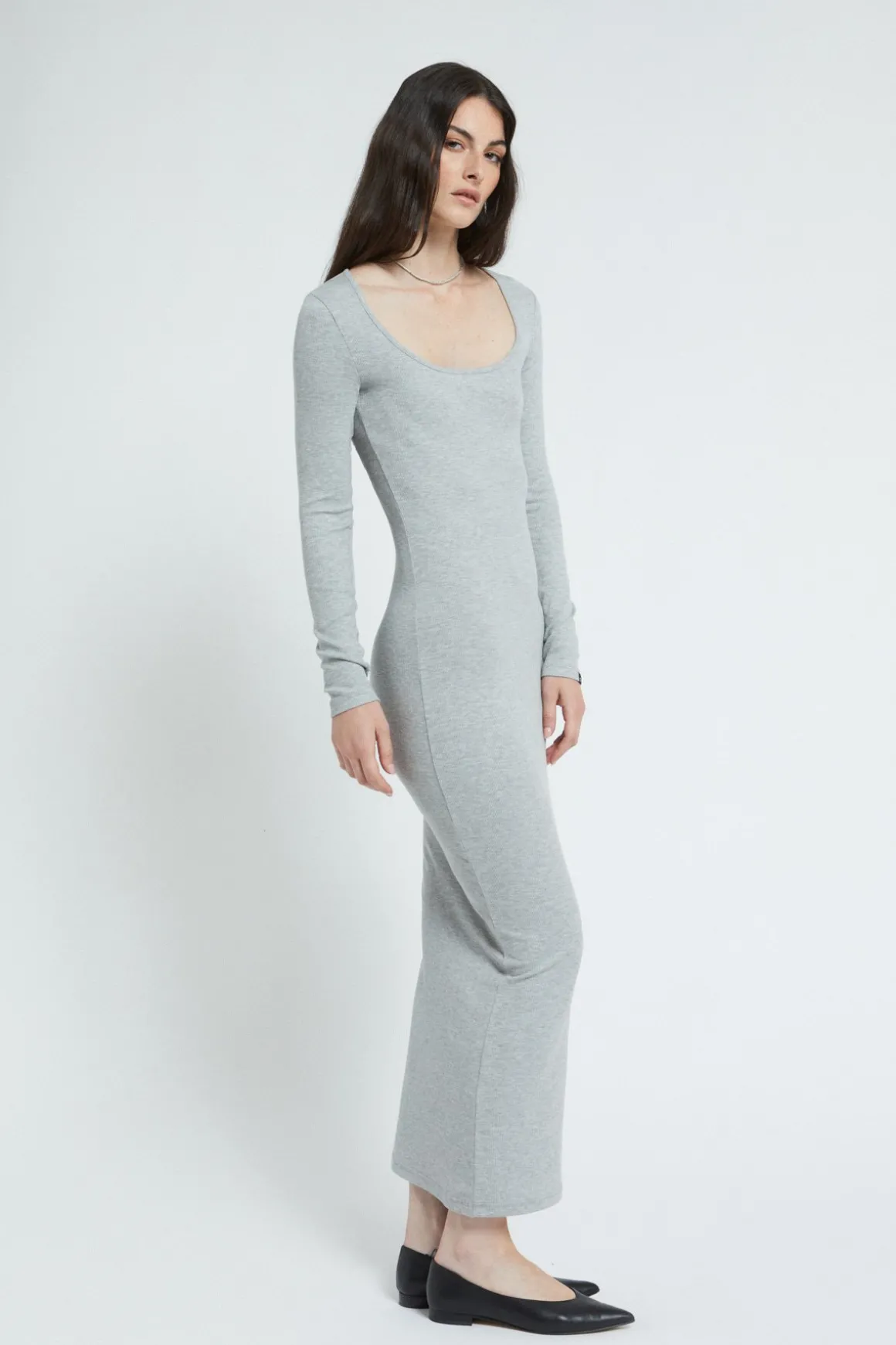 Robe longue en coton modal