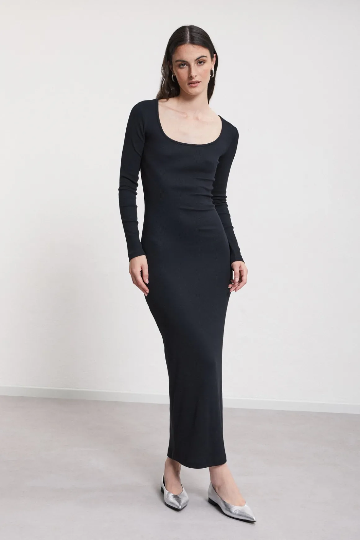 Robe longue en coton modal