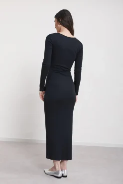 Robe longue en coton modal