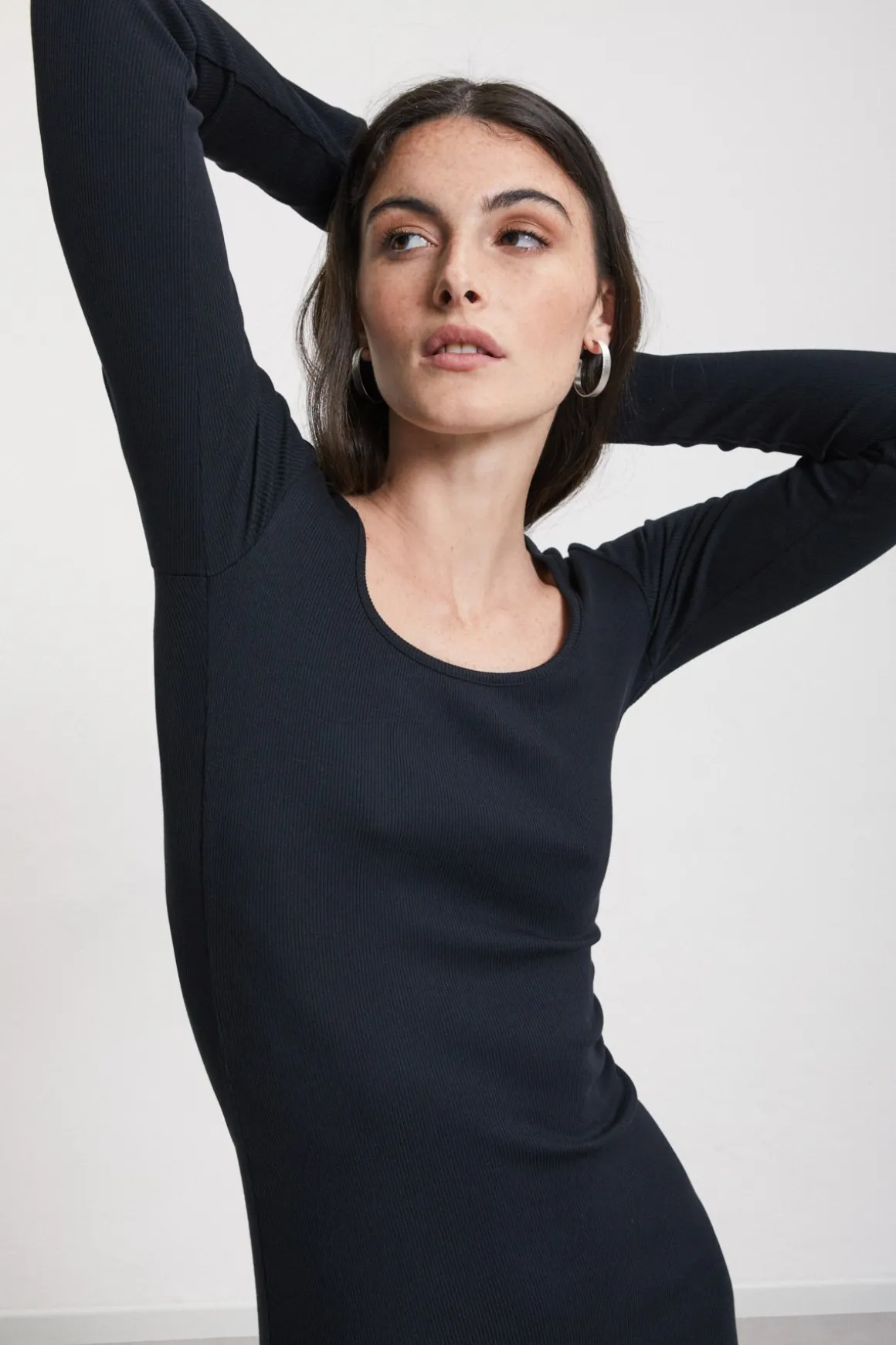 Robe longue en coton modal
