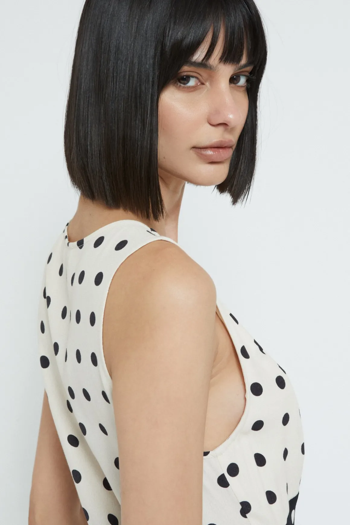 Robe longue en crêpe de viscose