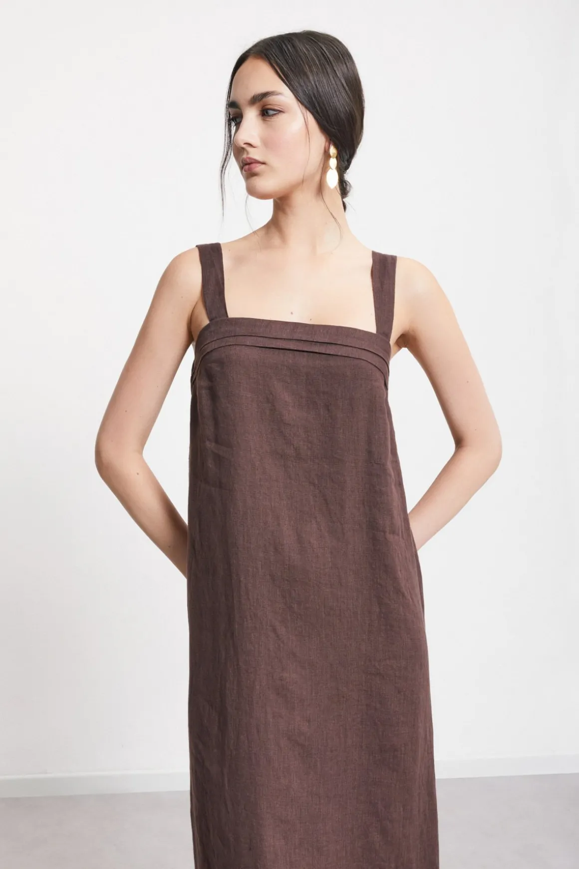 Robe longue en lin