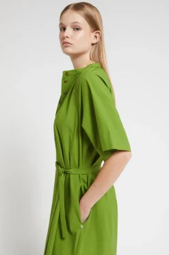 Robe longue en popeline