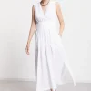Robe longue en popeline