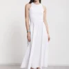 Robe longue en popeline