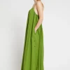 Robe longue en popeline
