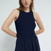 Robe longue en popeline