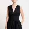 Robe longue en popeline
