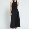 Robe longue en popeline