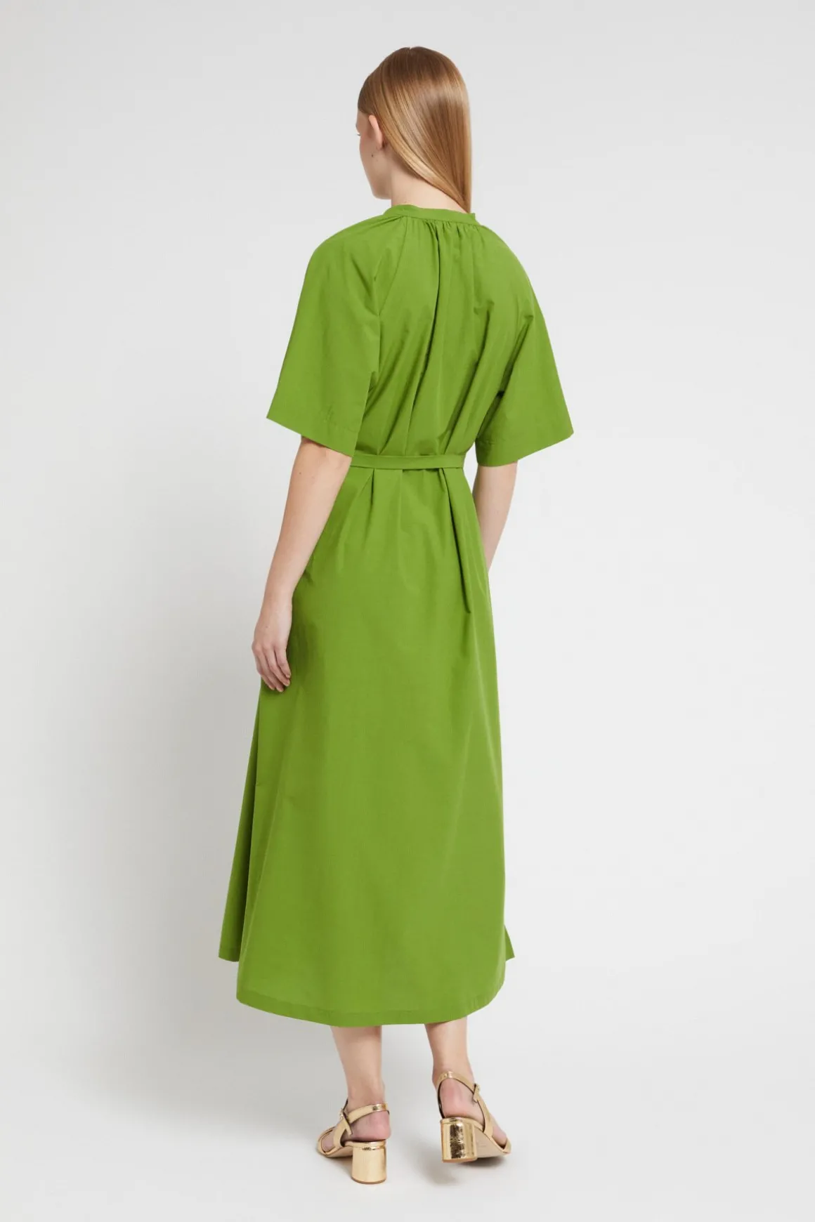 Robe longue en popeline