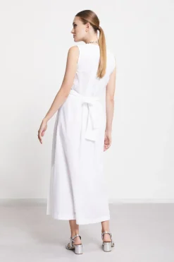 Robe longue en popeline