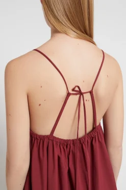 Robe longue en popeline