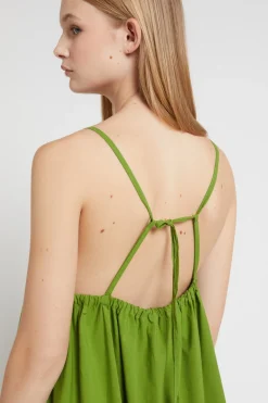 Robe longue en popeline