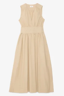 Robe longue en popeline