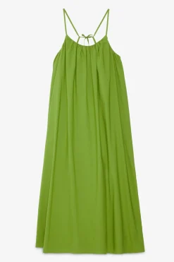 Robe longue en popeline