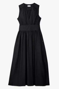 Robe longue en popeline