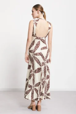 Robe longue en satin de viscose