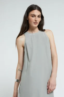 Robe longue en soie mélangée