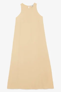 Robe longue en soie mélangée