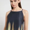 Robe longue en viscose imprimée