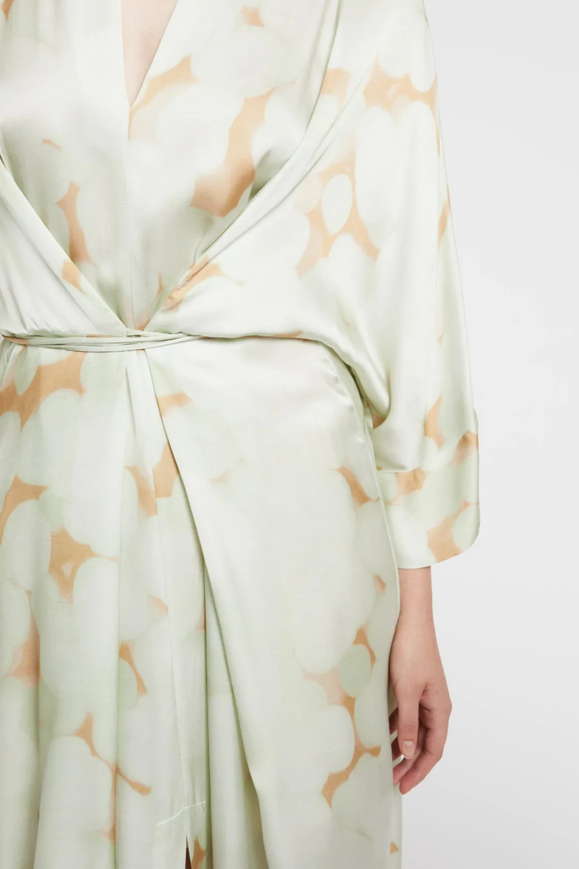 Robe longue en viscose imprimée