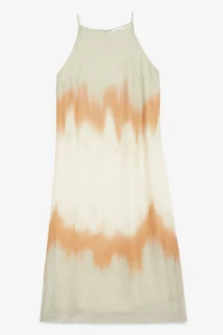 Robe longue en viscose imprimée