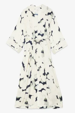 Robe longue en viscose imprimée