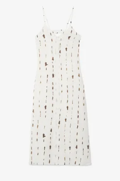 Robe longue imprimée avec ouverture