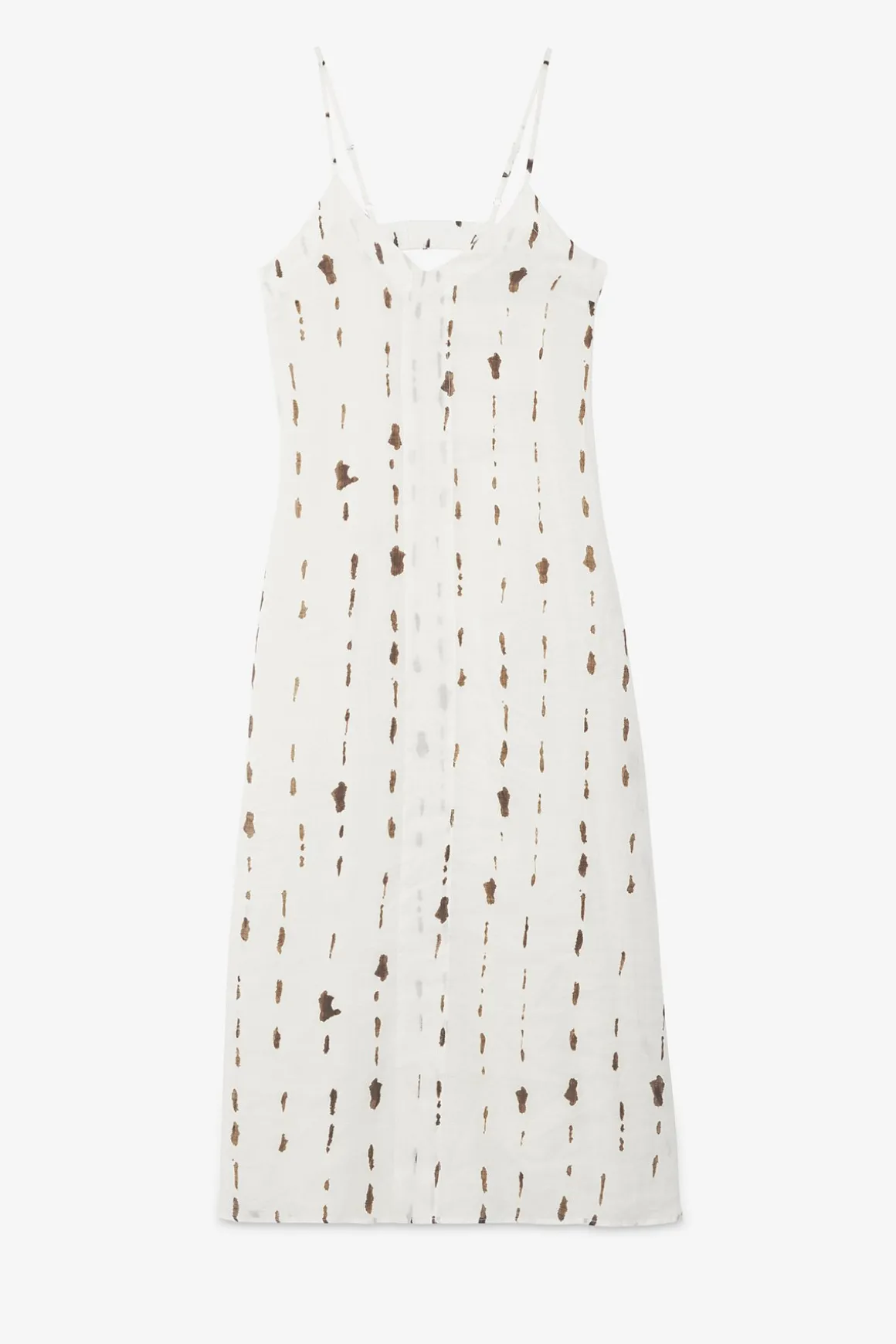 Robe longue imprimée avec ouverture