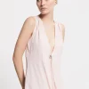 Robe midi avec encolure superposée