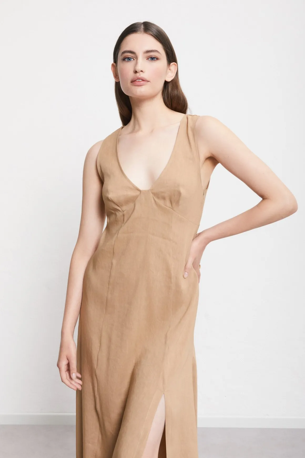 Robe midi en lin