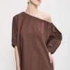 Robe midi en popeline
