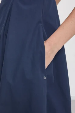 Robe midi en popeline